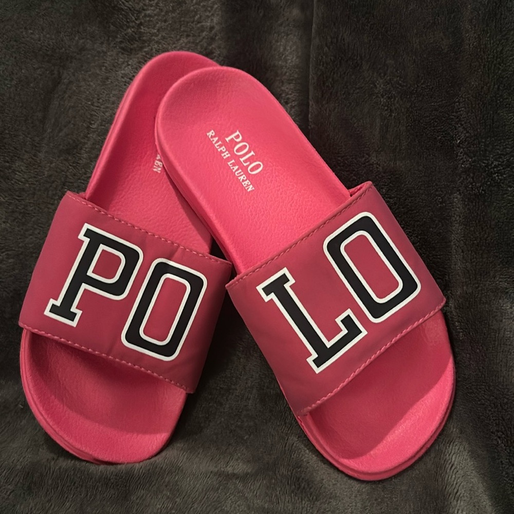Polo Ralph Lauren girls slides size 1